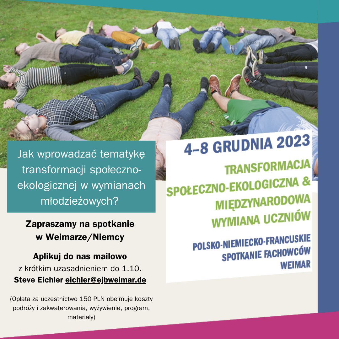 Weź udział w niemiecko-polsko-francuskim szkoleniu w Weimarze!